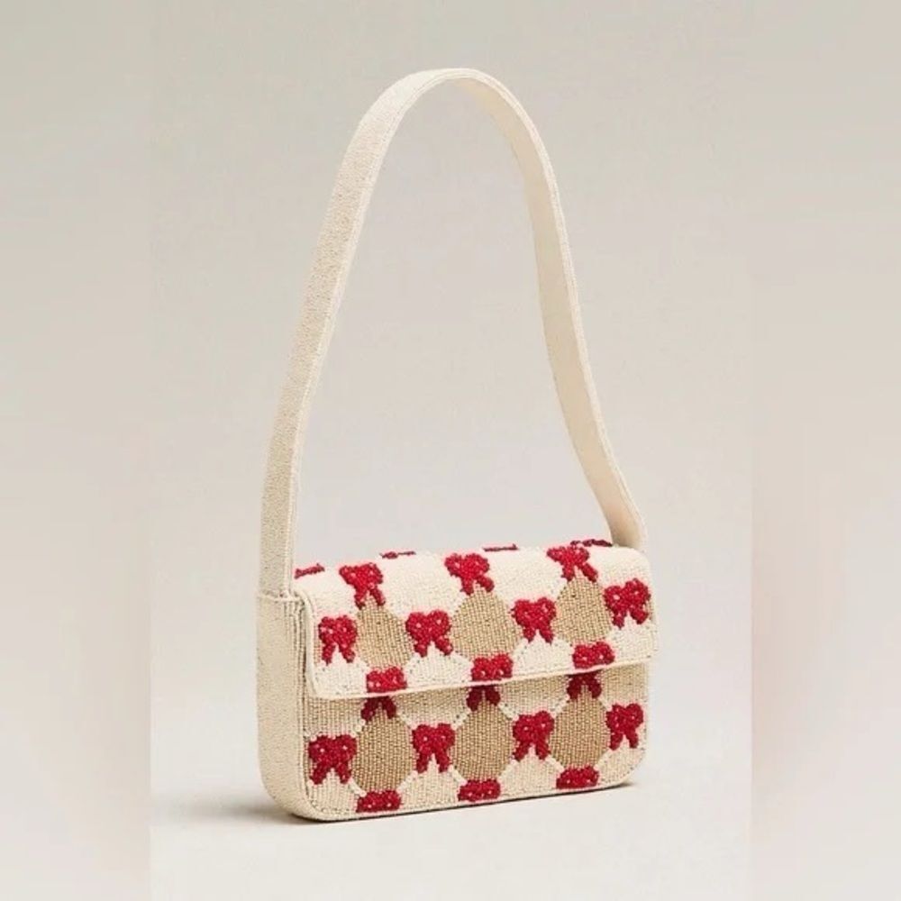 New Anthropologie The Fiona Beaded Bag: Winter Icon Edition One Size